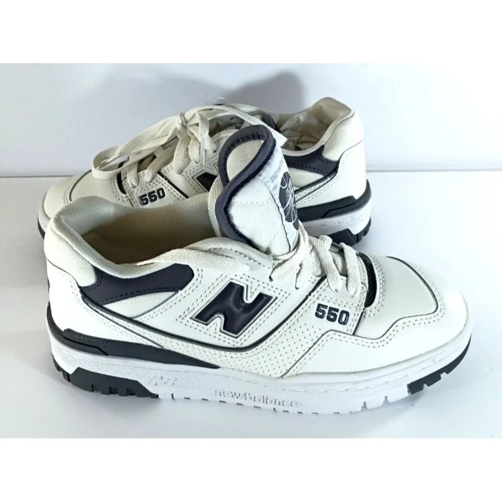 New Balance 550 Sea Salt Magnet BBW550BH Women 6.5 Wide NWT Leather Sneakers